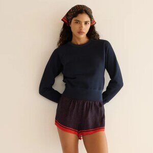 Doen Loren short in navy Colette dot